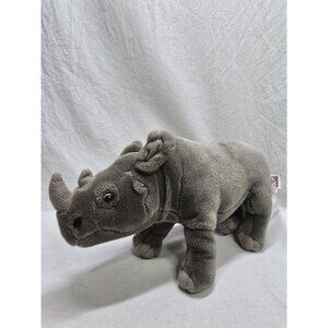 Ganz Webkinz Signature Endangered Black African Rhinoceros Stuffed Plush No Code